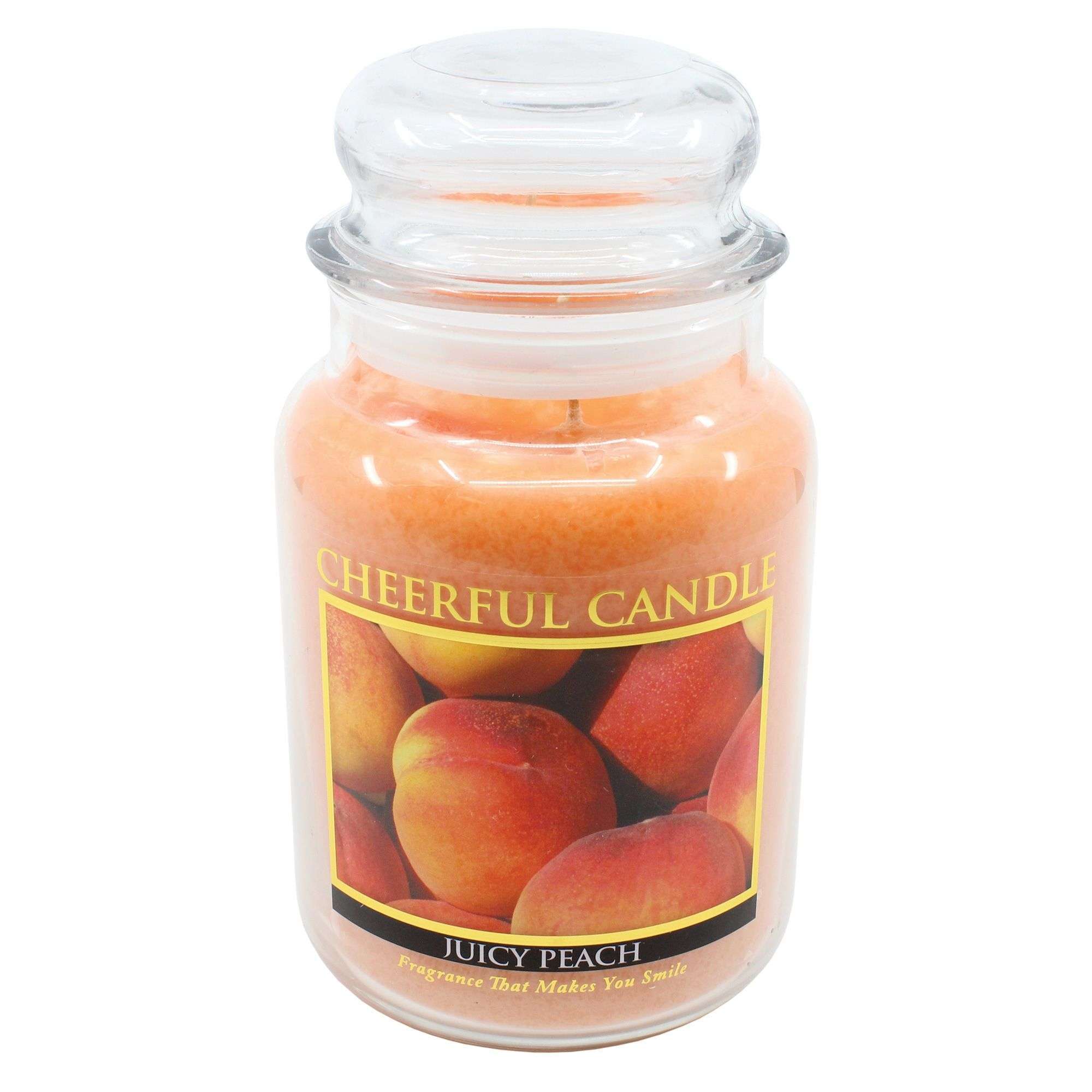 CHEERFUL CANDLE – JUICY PEACH CANDELA PROFUMATA 3 DIMENSIONI MADE IN USA
